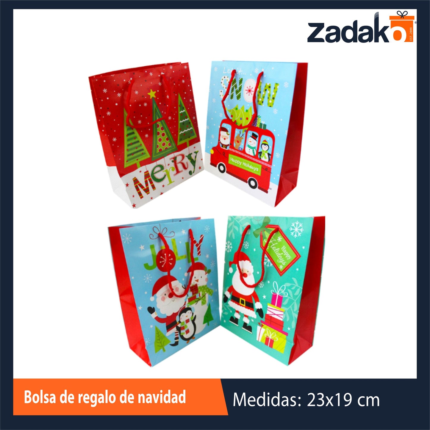 Z-02-NVD-005390 | ZN-0130 BOLSA DE REGALO, CON 12 PZS, O CAJA CON 60 PQTS