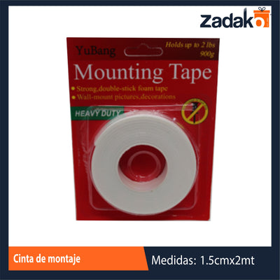 ZF-0274 / HFY-10609 CINTA DE MONTAJE CON 1 PZ O CAJA CON 288 PZS