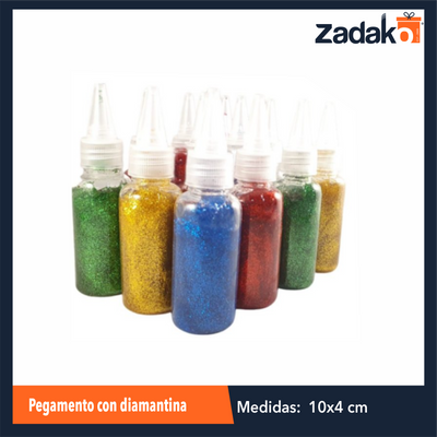 ZP-1437 PEGAMENTO CON DIAMANTINA CON 1 PZ O CAJA CON 324 PZS